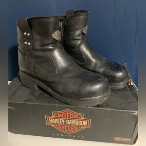 Harley-Davidson steel toe Black Leather Boots